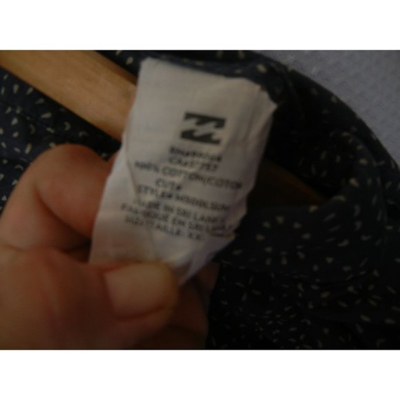 Billabong XXL tailored fit button up shirt blue & white pattern pocket preowned - Picture 5 of 7